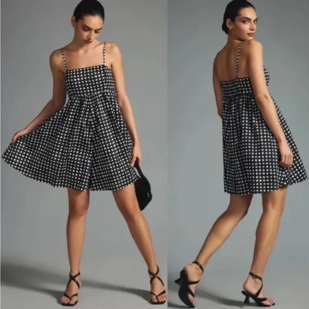 Hutch Black and White Checkered Jumpsuit